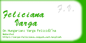 feliciana varga business card